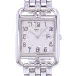 Montre d'occasion HERMES Cape Cod GM femme quartz bracelet acier - vue D1