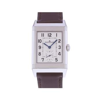 Montre d'occasion JAEGER LECOULTRE Reverso Classique Small Second homme mécanique bracelet cuir cresus