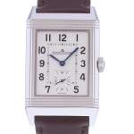Montre d'occasion JAEGER LECOULTRE Reverso Classique Small Second homme mécanique bracelet cuir cresus - vue D1