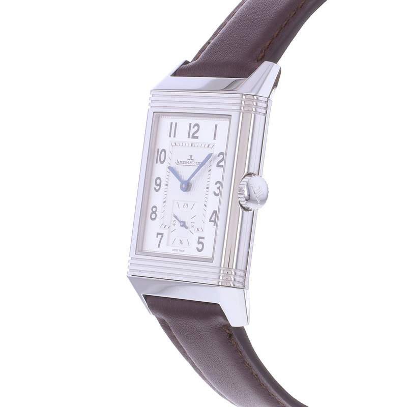 Montre d'occasion JAEGER LECOULTRE Reverso Classique Small Second homme mécanique bracelet cuir cresus - vue D2