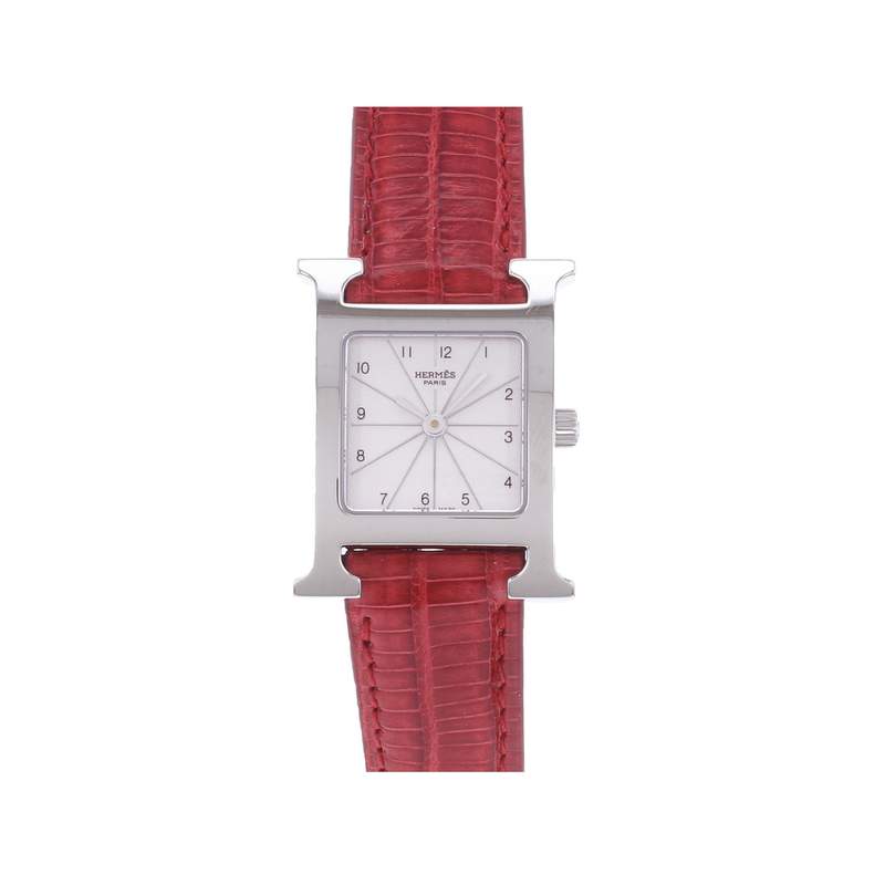 Montre d'occasion HERMES Heure H femme quartz bracelet cuir cresus - vue 1