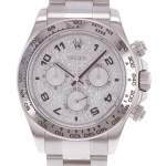 Montre d'occasion ROLEX Cosmograph Daytona homme mouvement automatique certifié (cosc) bracelet or blanc 750/000 - vue D1