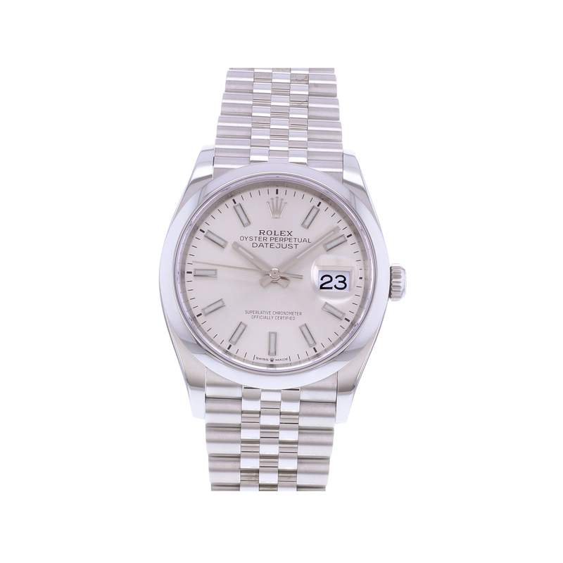 Montre d'occasion ROLEX DateJust 36 homme mouvement automatique certifié (cosc) bracelet acier - vue 1