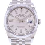 Montre d'occasion ROLEX DateJust 36 homme mouvement automatique certifié (cosc) bracelet acier - vue D1