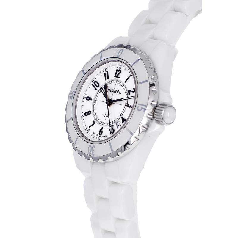 Montre d'occasion CHANEL J12 33 mm femme quartz bracelet céramique - vue D2