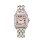 Montre d'occasion CARTIER Panthère Moyen Modèle femme quartz bracelet or jaune 750/000 et acier - vue 1