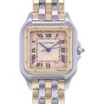 Montre d'occasion CARTIER Panthère Moyen Modèle femme quartz bracelet or jaune 750/000 et acier - vue D1