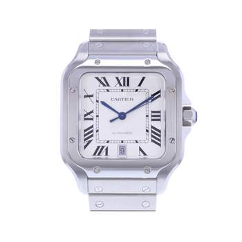 Montre d'occasion CARTIER Santos Grand Modèle homme automatique bracelet acier