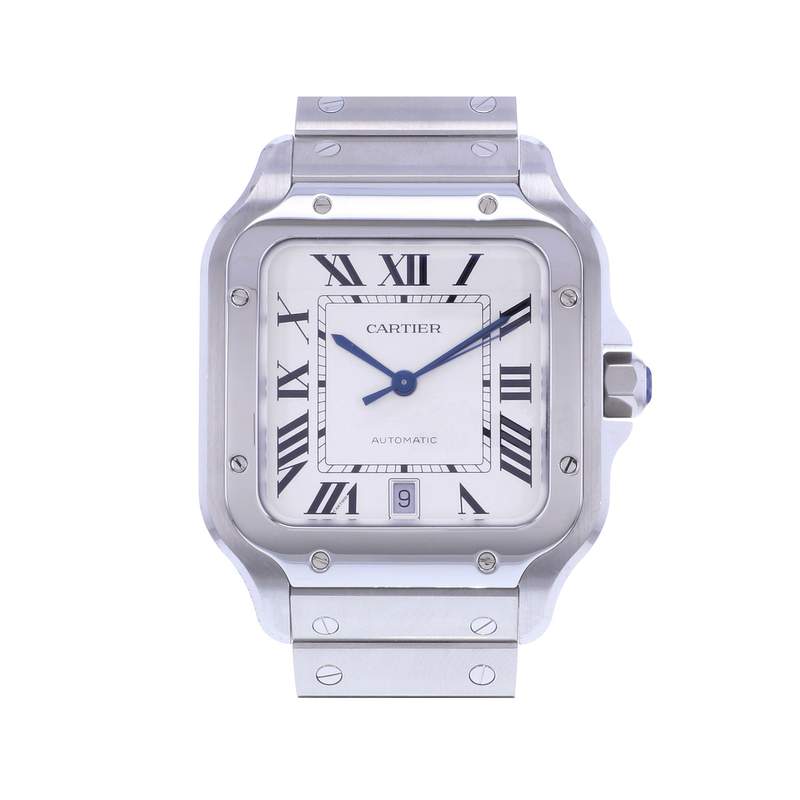 Montre d'occasion CARTIER Santos Grand Modèle homme automatique bracelet acier - vue 1