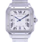 Montre d'occasion CARTIER Santos Grand Modèle homme automatique bracelet acier - vue D1