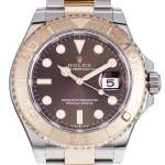 Montre d'occasion ROLEX Yacht-Master 40 homme mouvement automatique certifié (cosc) bracelet or rose 750/000 et acier - vue D1