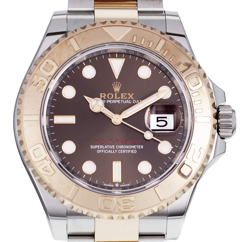 Montre d'occasion ROLEX Yacht-Master 40 homme mouvement automatique certifié (cosc) bracelet or rose 750/000 et acier - vue D1