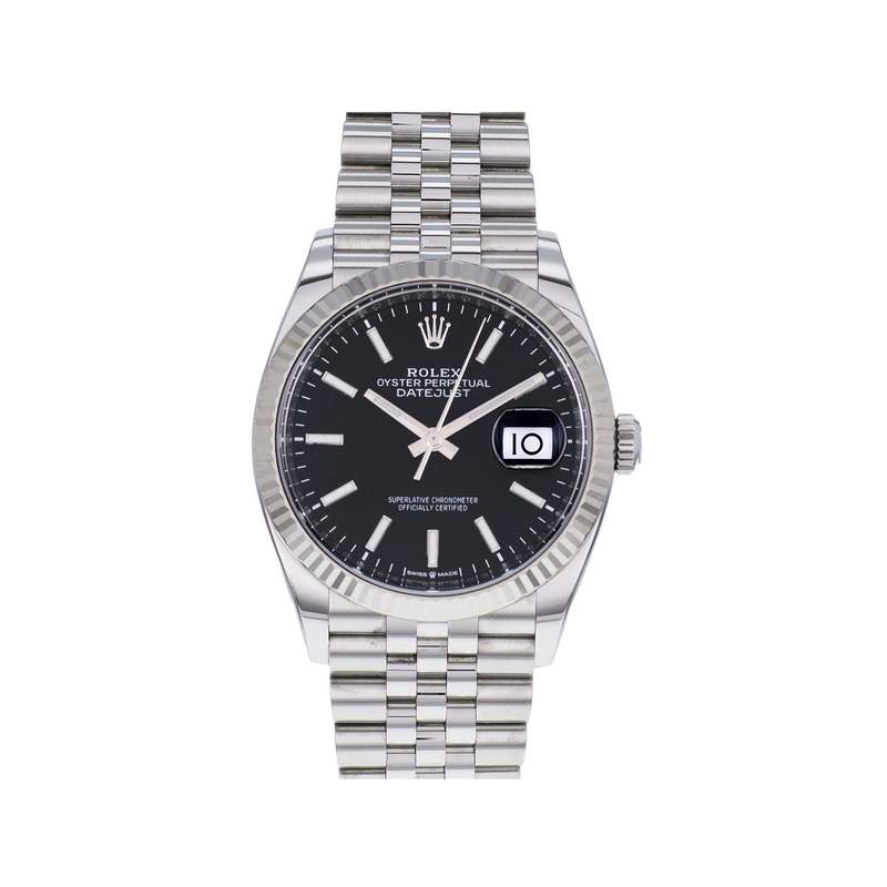Montre d'occasion ROLEX DateJust 36 homme mouvement automatique certifié (cosc) bracelet acier - vue 1