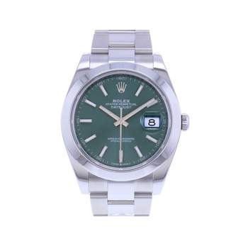Montre d'occasion ROLEX DateJust 41 Mint homme mouvement automatique certifié (cosc) bracelet acier