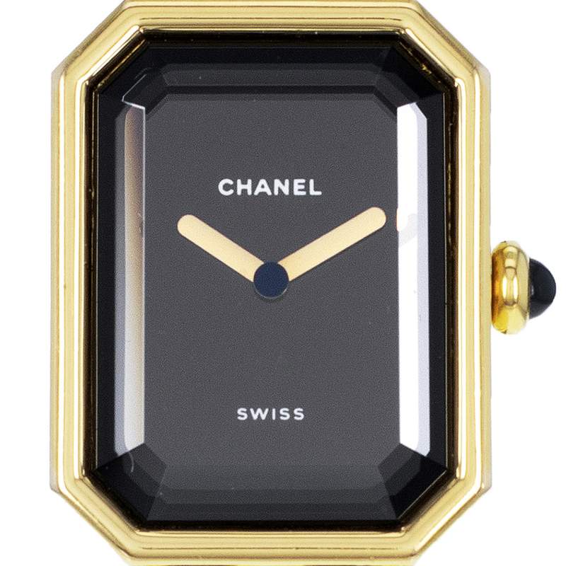 Montre d'occasion CHANEL Première S femme quartz bracelet plaqué or - vue D1