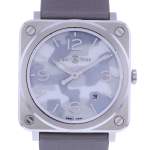 Montre d'occasion BELL & ROSS BRS Camouflage homme quartz bracelet cuir d'origine - vue D1