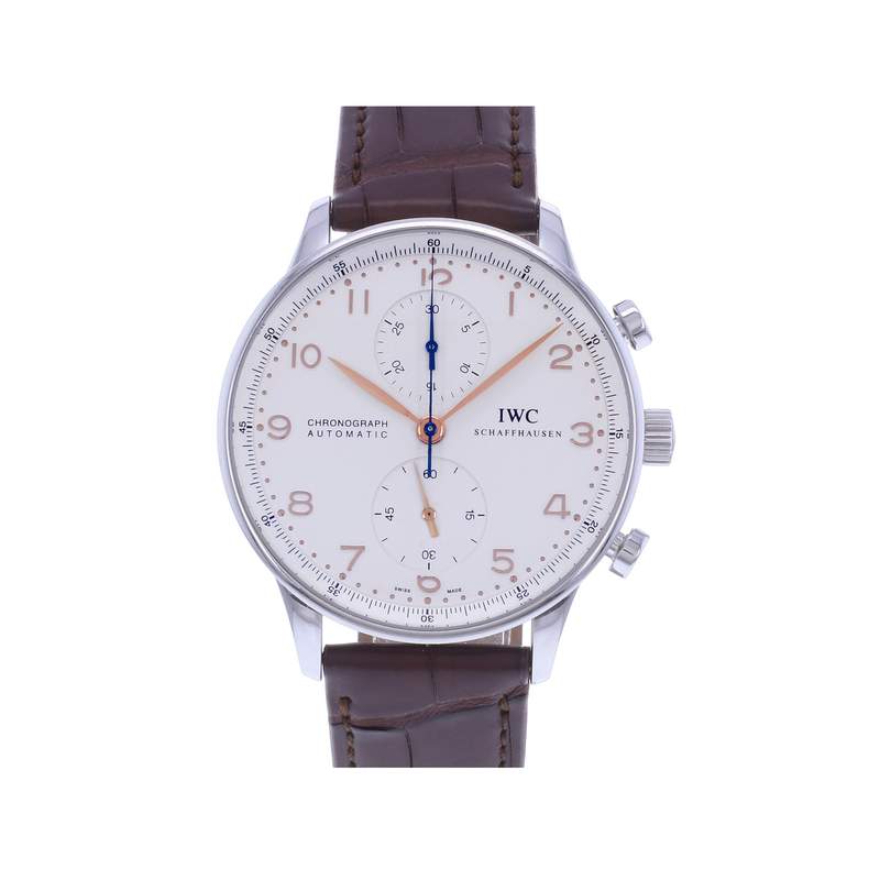 Montre d'occasion IWC Portugaise Chronographe homme automatique bracelet cuir cresus - vue 1