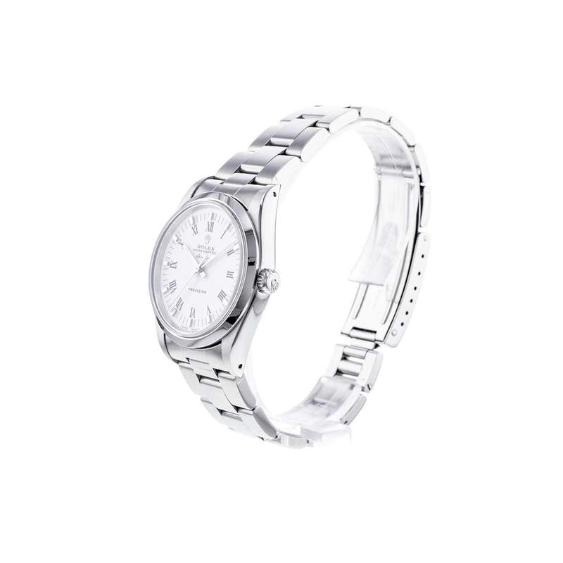 Montre d'occasion ROLEX Air King Precision homme mouvement automatique certifié (cosc) bracelet acier - vue D2