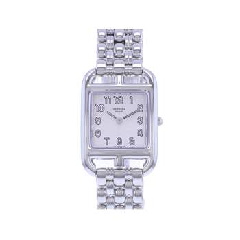 Montre d'occasion HERMES Cape Cod Argent femme quartz bracelet acier