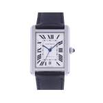 Montre d'occasion CARTIER Tank Solo XL homme automatique bracelet cuir d'origine - vue 1