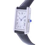 Montre d'occasion CARTIER Tank Solo XL homme automatique bracelet cuir d'origine - vue D2