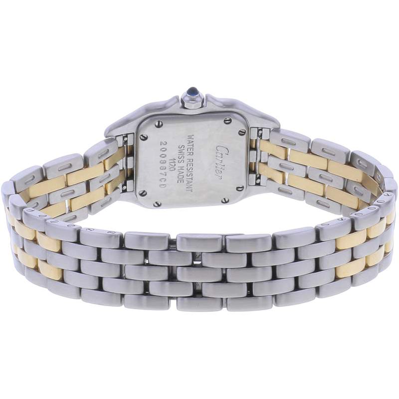 Montre d'occasion CARTIER Panthère Petit Modèle femme quartz bracelet or jaune 750/000 et acier - vue 3