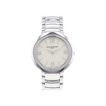 Montre d'occasion BAUME ET MERCIER Promesse femme quartz bracelet acier
