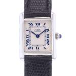 Montre d'occasion CARTIER Must Argent femme quartz bracelet cuir cresus - vue D1