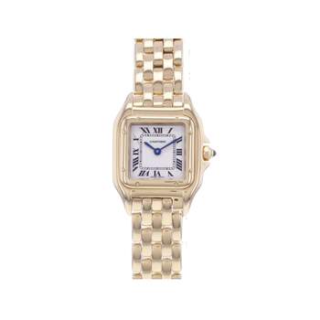 Montre d'occasion CARTIER Panthère Petit Modèle femme quartz bracelet or jaune 750/000