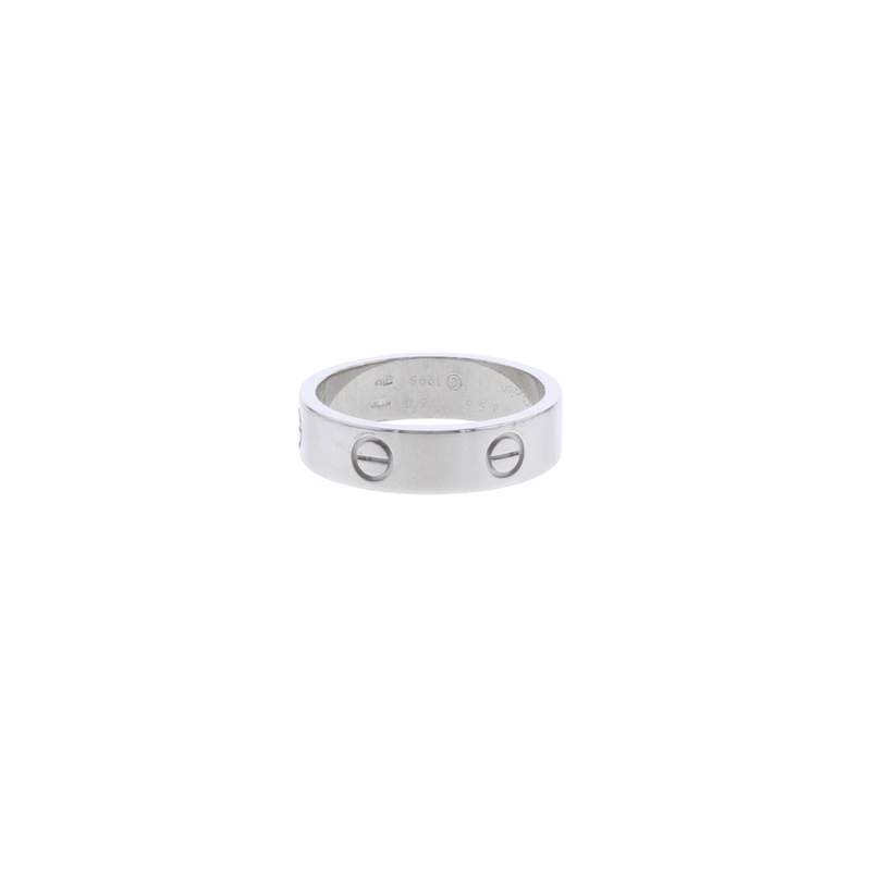 Bague d'occasion CARTIER Love homme or blanc 750/1000 - vue porté 2