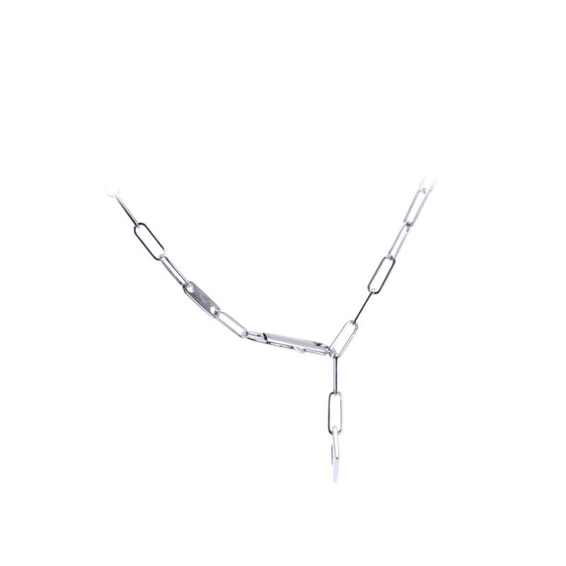Collier d'occasion DINH VAN Le Cube Diamant Grand Modèle femme or blanc 750/1000 - vue 2