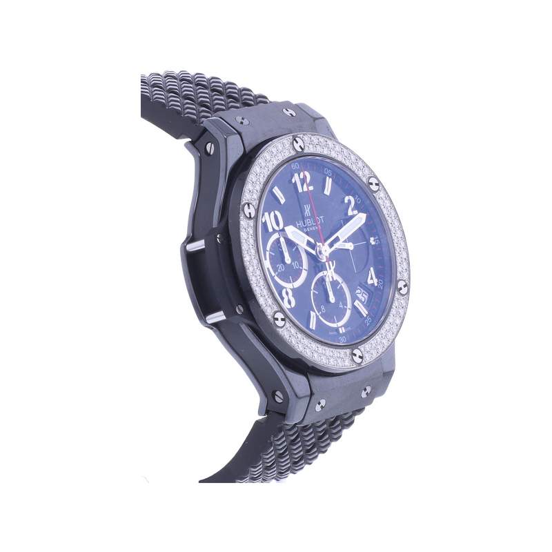 Montre d'occasion HUBLOT Big Bang 41 Diamants mixte automatique bracelet caoutchouc - vue 2