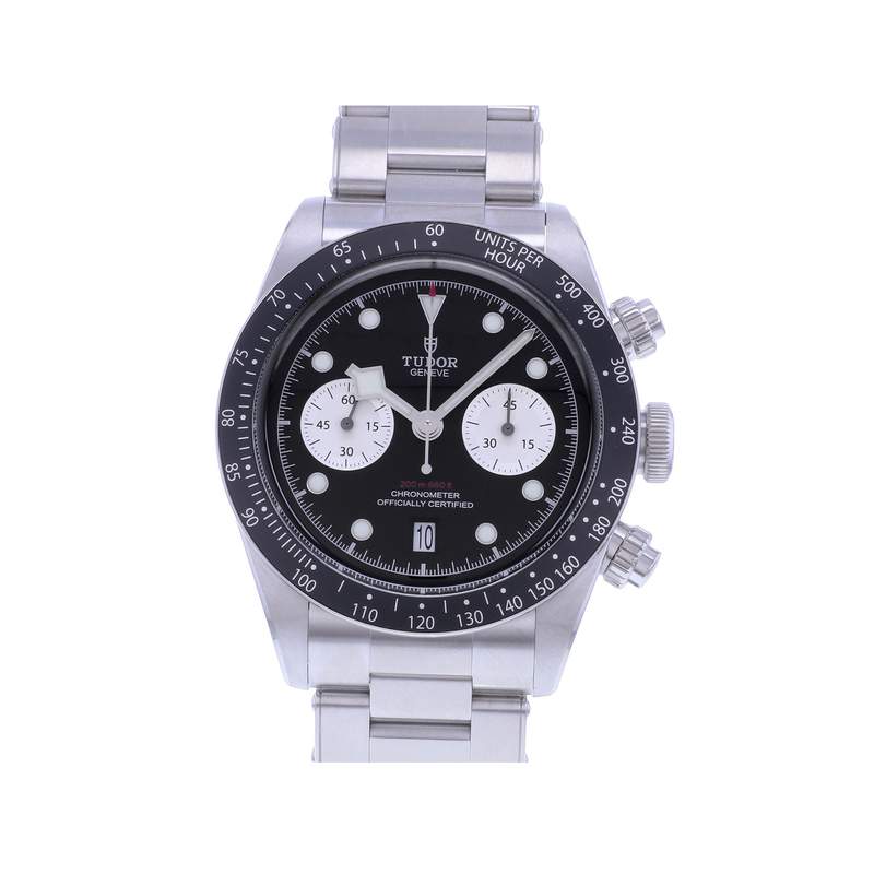 Montre d'occasion TUDOR Black Bay Chrono homme mouvement automatique certifié (cosc) bracelet acier - vue 1