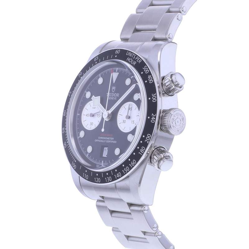 Montre d'occasion TUDOR Black Bay Chrono homme mouvement automatique certifié (cosc) bracelet acier - vue D2