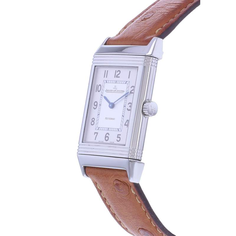 Montre d'occasion JAEGER LECOULTRE Reverso Classique mixte quartz bracelet cuir d'origine - vue D2