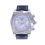 Montre d'occasion BREITLING Chronomat 44 homme mouvement automatique certifié (cosc) bracelet cuir cresus - vue 1