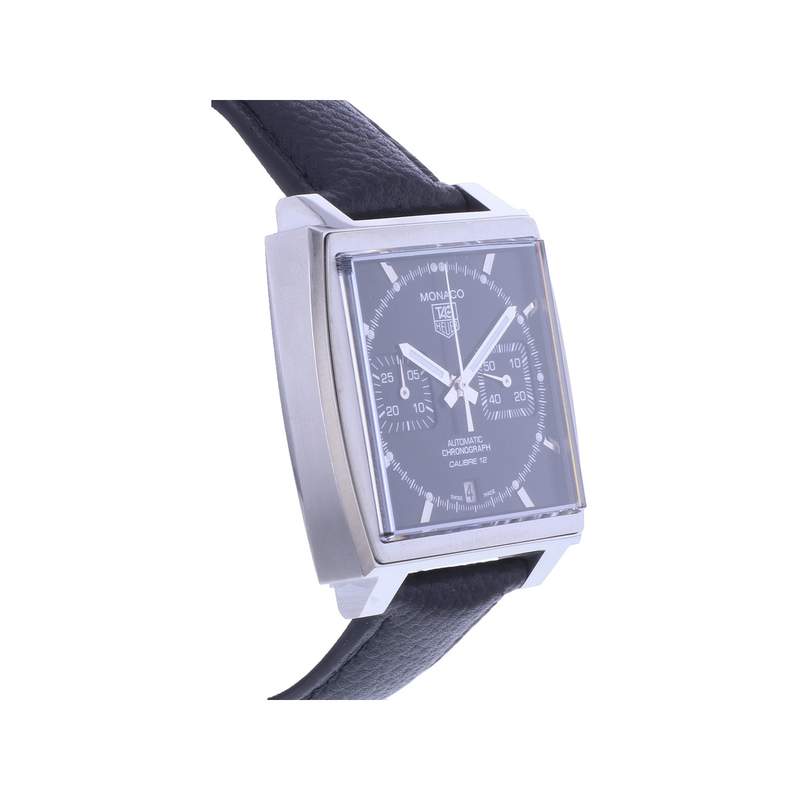 Montre d'occasion TAG HEUER Monaco homme automatique bracelet cuir cresus - vue 2