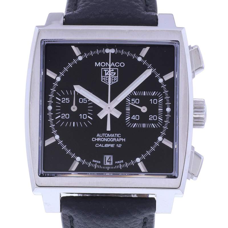Montre d'occasion TAG HEUER Monaco homme automatique bracelet cuir cresus - vue D1