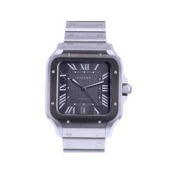 Montre d'occasion CARTIER Santos homme automatique bracelet acier