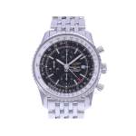 Montre d'occasion BREITLING Navitimer World homme mouvement automatique certifié (cosc) bracelet acier - vue 1
