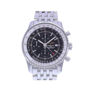 Montre d'occasion BREITLING Navitimer World homme mouvement automatique certifié (cosc) bracelet acier