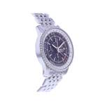 Montre d'occasion BREITLING Navitimer World homme mouvement automatique certifié (cosc) bracelet acier - vue 2