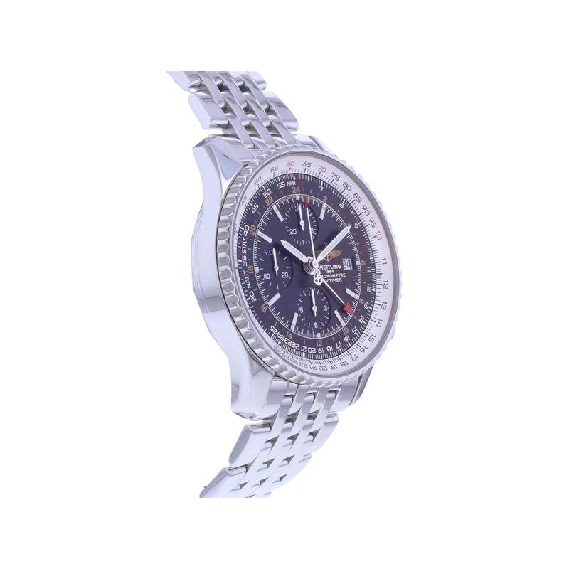 Montre d'occasion BREITLING Navitimer World homme mouvement automatique certifié (cosc) bracelet acier - vue 2