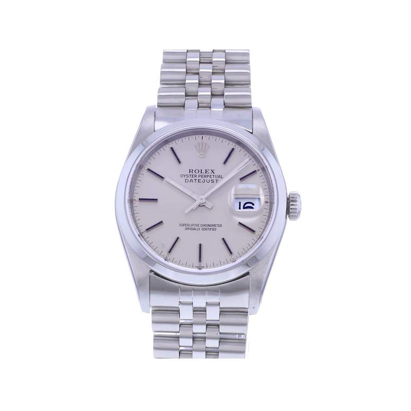 Montre d'occasion ROLEX DateJust 36 mixte mouvement automatique certifié (cosc) bracelet acier - vue 1