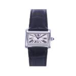 Montre d'occasion CARTIER Tank Divan femme quartz bracelet cuir d'origine - vue 1
