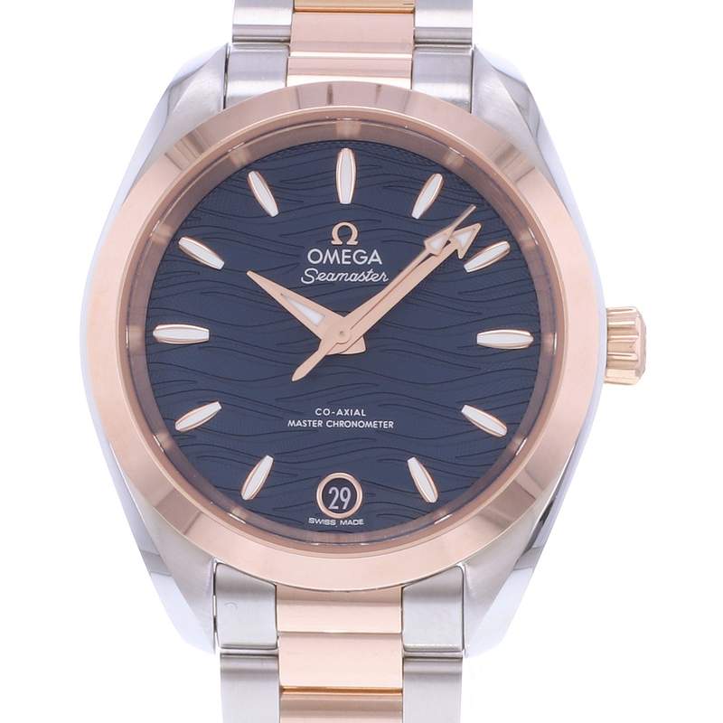 Montre d'occasion OMEGA Seamaster Aquaterra femme automatique bracelet or rose 750/000 et acier - vue D1