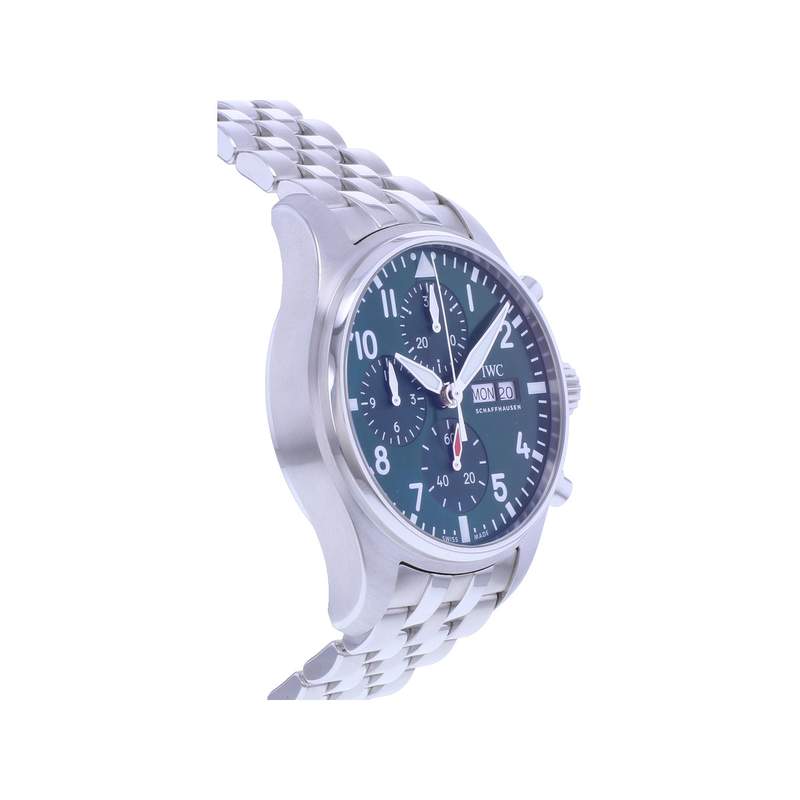 Montre d'occasion IWC Pilot Chronograph homme mouvement automatique certifié (cosc) bracelet acier - vue 2