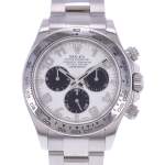 Montre d'occasion ROLEX Cosmograph Daytona Racing homme mouvement automatique certifié (cosc) bracelet or blanc 750/000 - vue D1