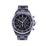 Montre d'occasion CHANEL J12 Chronographe homme mouvement automatique certifié (cosc) bracelet céramique - vue 1