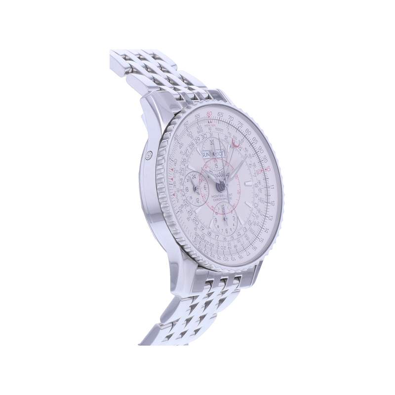Montre d'occasion BREITLING Montbrillant Datora homme mouvement automatique certifié (cosc) bracelet acier - vue 2